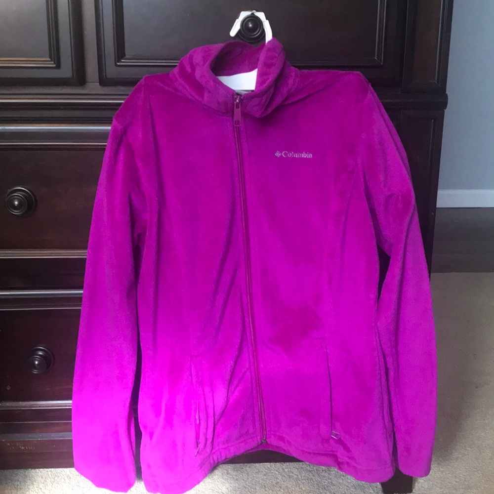 Purple fuzzy Columbia jacket